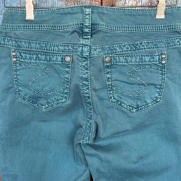 Silver Jeans Women’s Size 29 Teal Suki Skinny Jeans - Picture 6 of 8